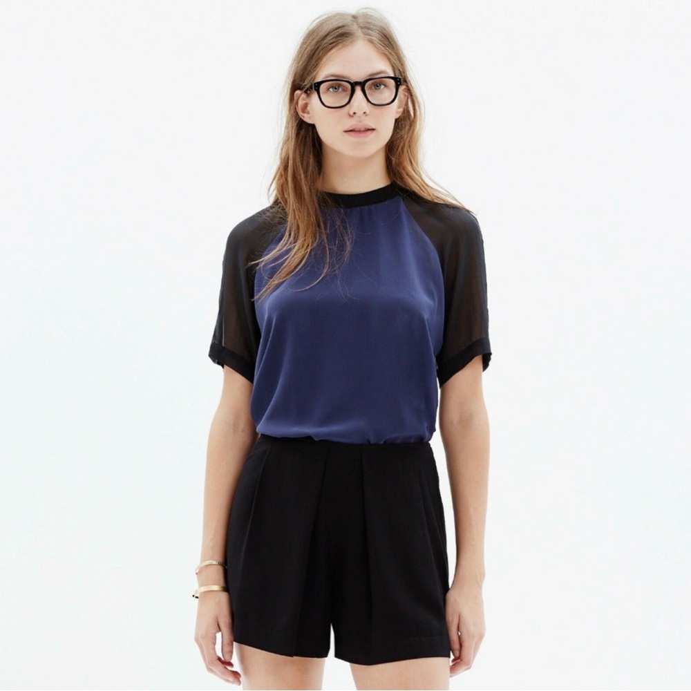 Gorgeous silk Madewell zip back top excellent condition xs